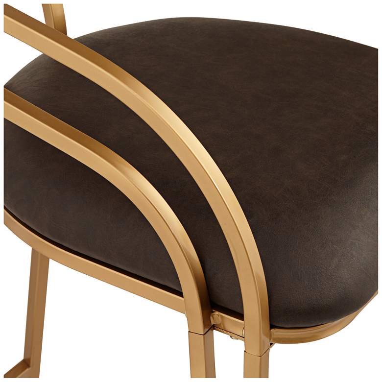 Image 3 Tanner 30" Luxe Gold and Brown Barstool more views
