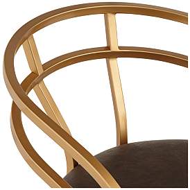 Image4 of Tanner 30" Luxe Gold and Brown Barstool more views