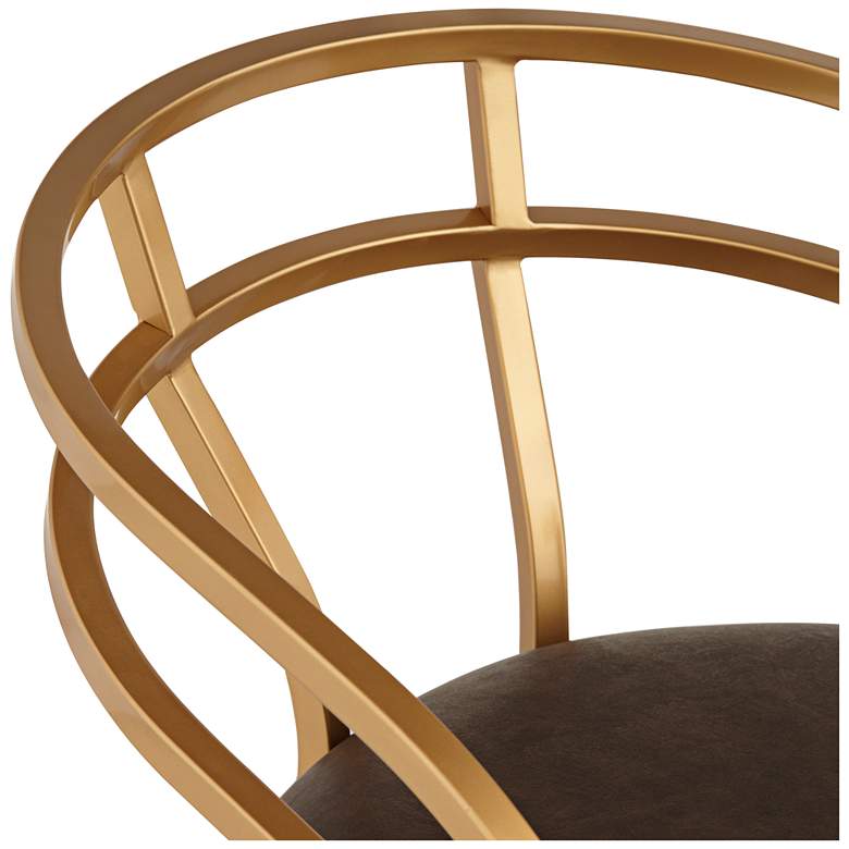 Image 4 Tanner 30" Luxe Gold and Brown Barstool more views