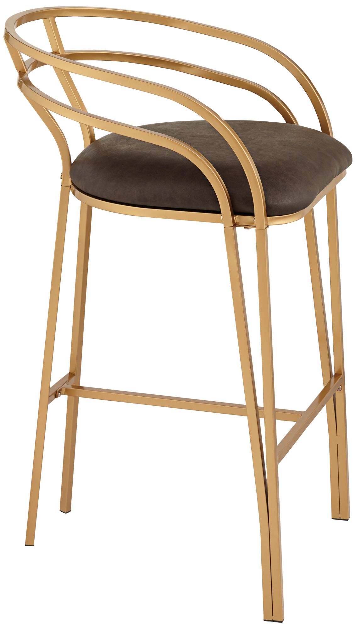 Tanner 30" Luxe Gold and Brown Barstool