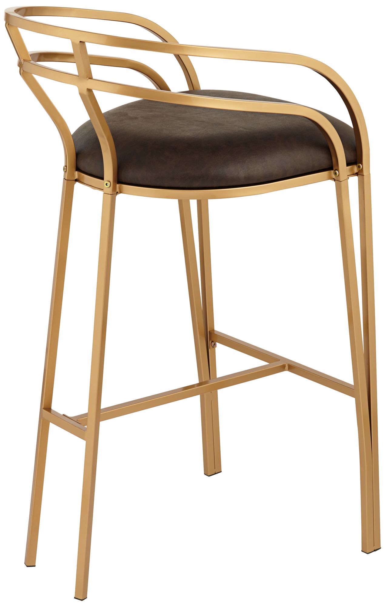 Tanner 30" Luxe Gold and Brown Barstool
