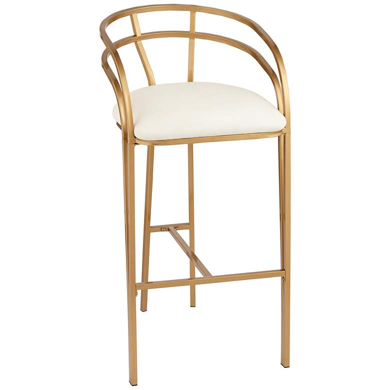 Image 3 Tanner 30 inch Luxe Gold and White Barstool