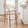 Tanner 30" Luxe Gold and White Barstool in scene