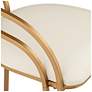 Thumbnail4 of Tanner 30" Luxe Gold and White Barstool more views