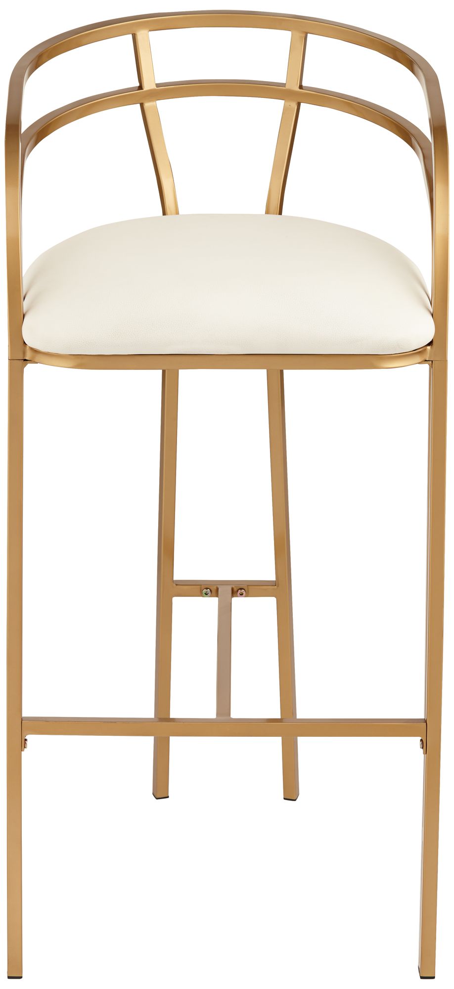 Tanner 30" Luxe Gold and White Barstool in scene