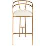 Tanner 30" Luxe Gold and White Barstool in scene