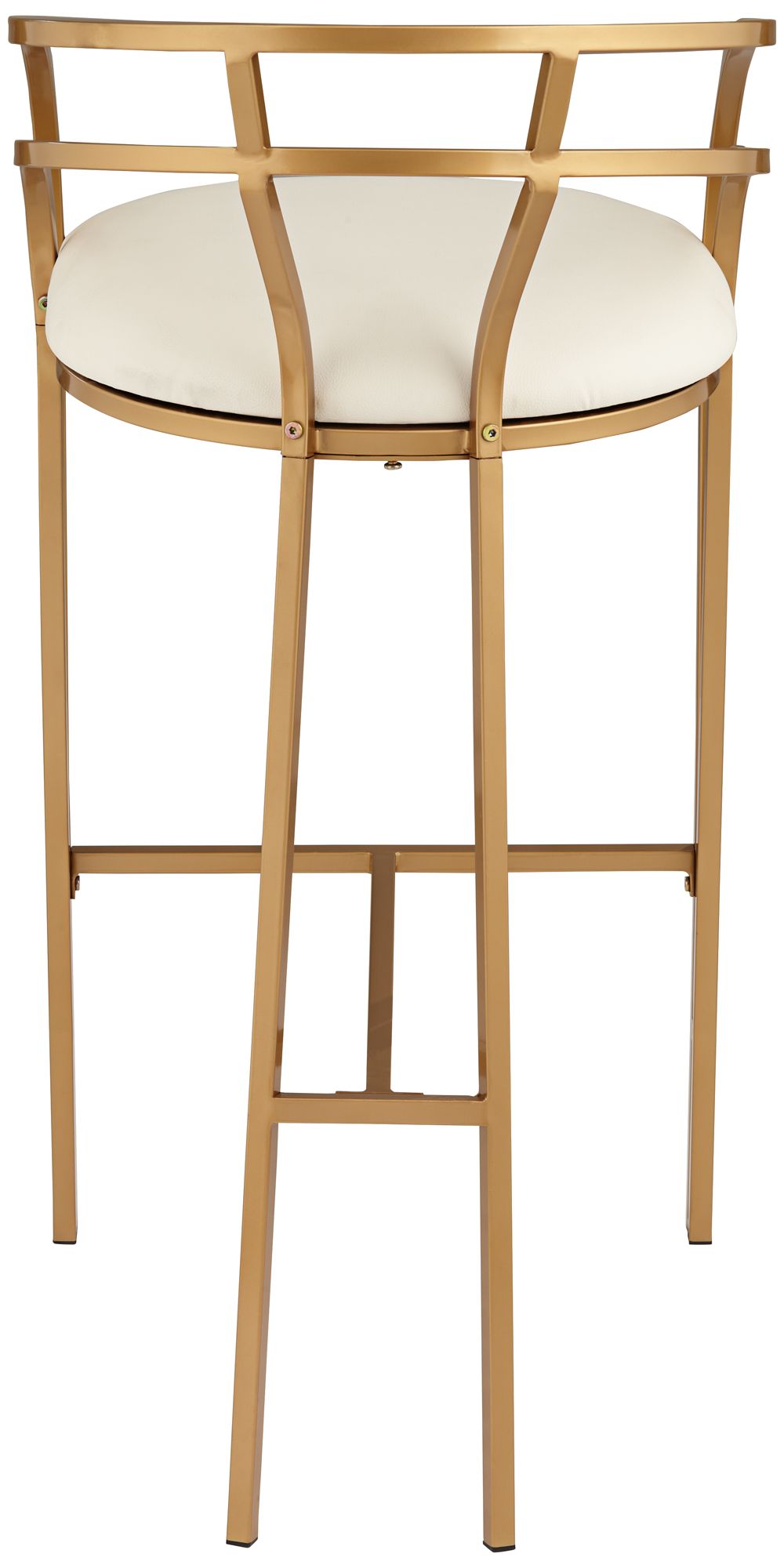 Tanner 30" Luxe Gold and White Barstool in scene