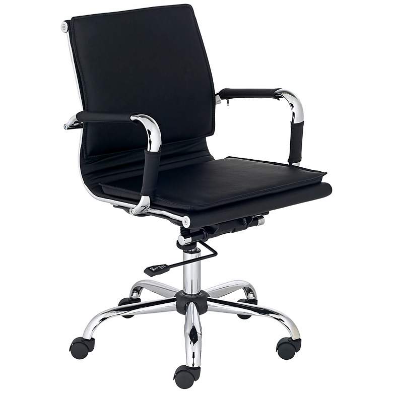 Image 2 Tanner Black Faux Leather Lowback Desk Chair