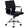 Tanner Black Faux Leather Lowback Desk Chair