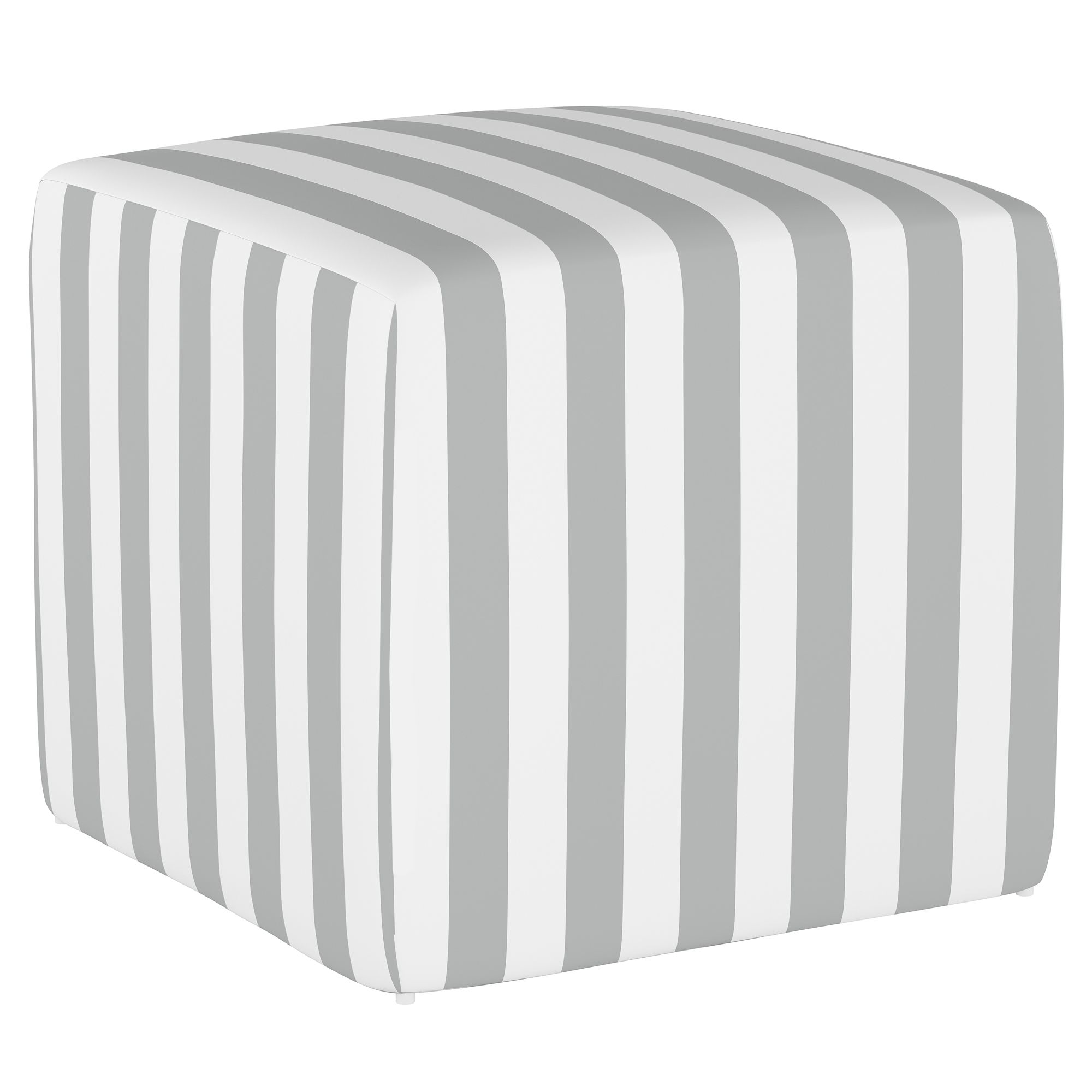 Striped on sale cube ottoman