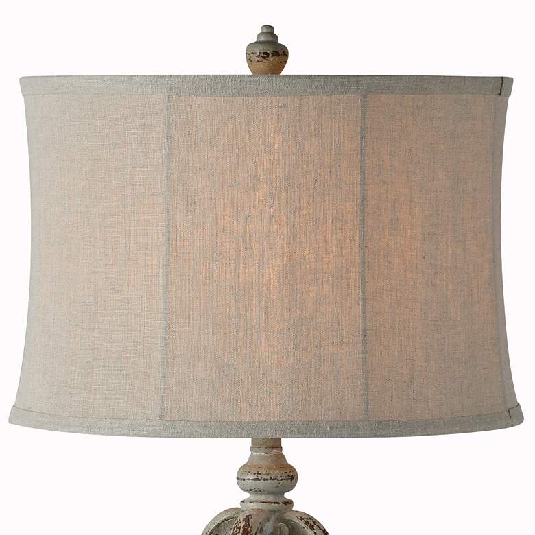 Image 2 Tanner Distressed Light Gray Table Lamps Set of 2 more views