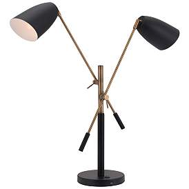 Image1 of Tanner Table Lamp Black & Brass