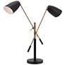 Tanner Table Lamp Black &amp; Brass