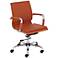 Tanner Terra Cotta Faux Leather Lowback Desk Chair