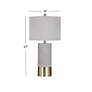 4_Tano Gray Cement and Antique Brass Cylinder Table Lamp more views