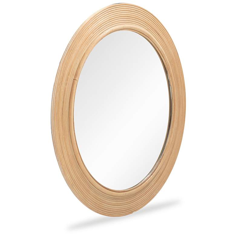 Image 2 Tanya Natural Rattan Round Wall Mirror more views