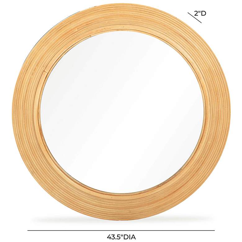 Image 5 Tanya Natural Rattan Round Wall Mirror more views