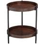 Taos 20 1/4" Wide Round Walnut Accent Table in scene