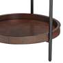 Taos 20 1/4" Wide Round Walnut Accent Table in scene