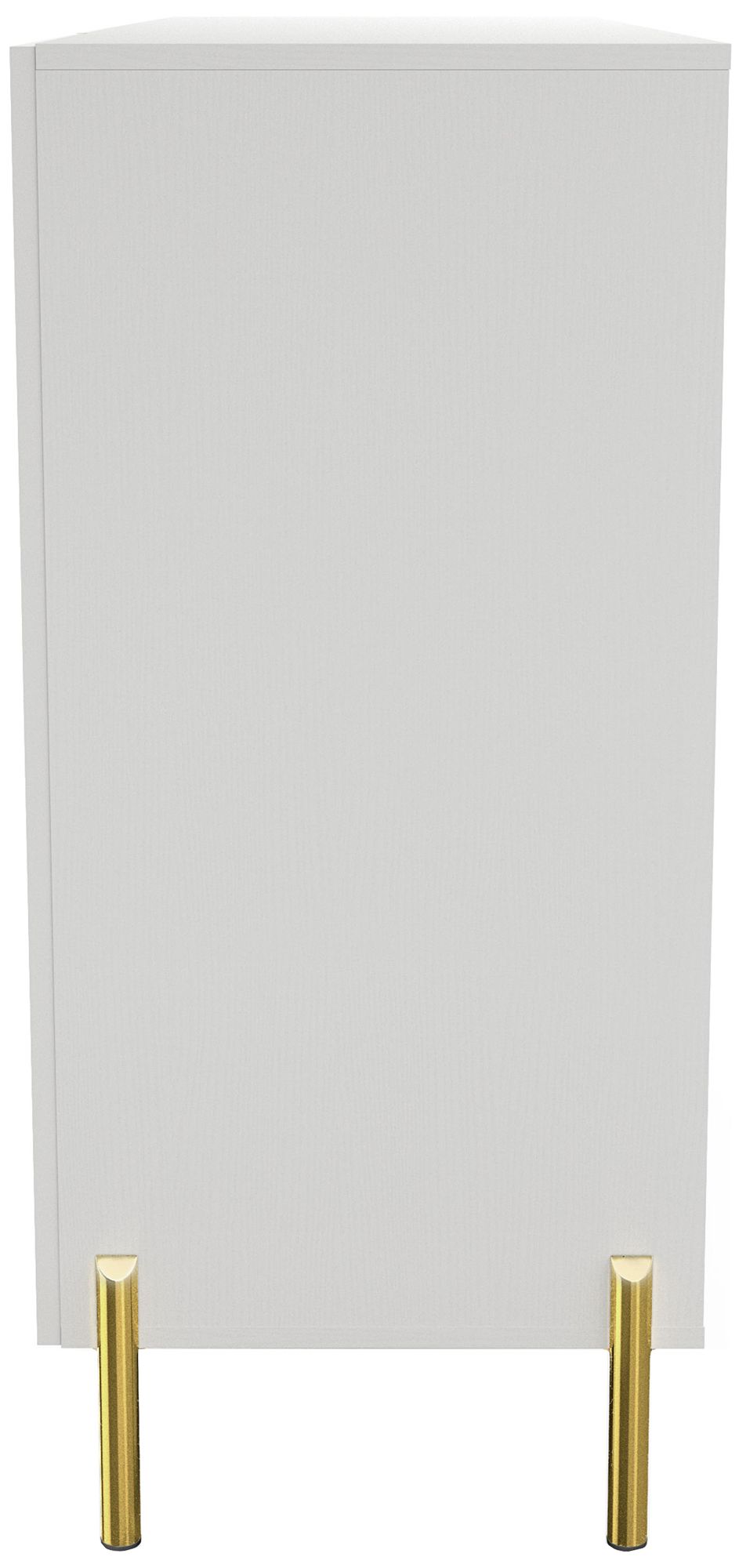 Taos 48" Wide White Wood 6-Shelf 3-Door Buffet Server