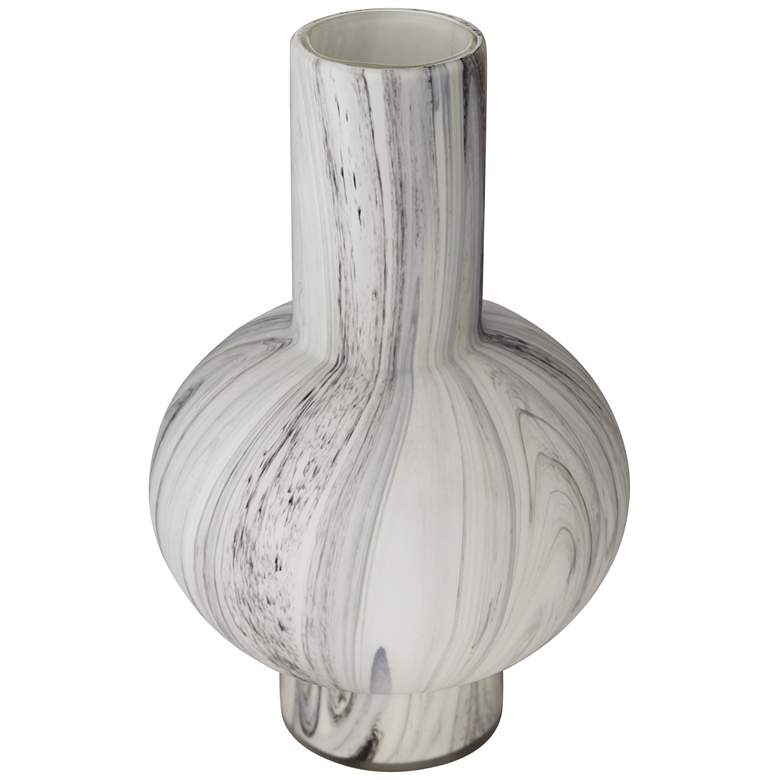 Image 7 Taos Matte Black & White 11 3/4"H Decorative Vase more views