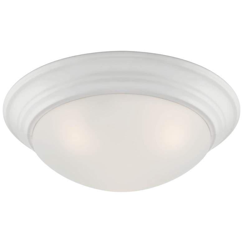 Image 1 Tap 16.75 inch Wide 3-Light Matte White Flush Mount Ceiling Light