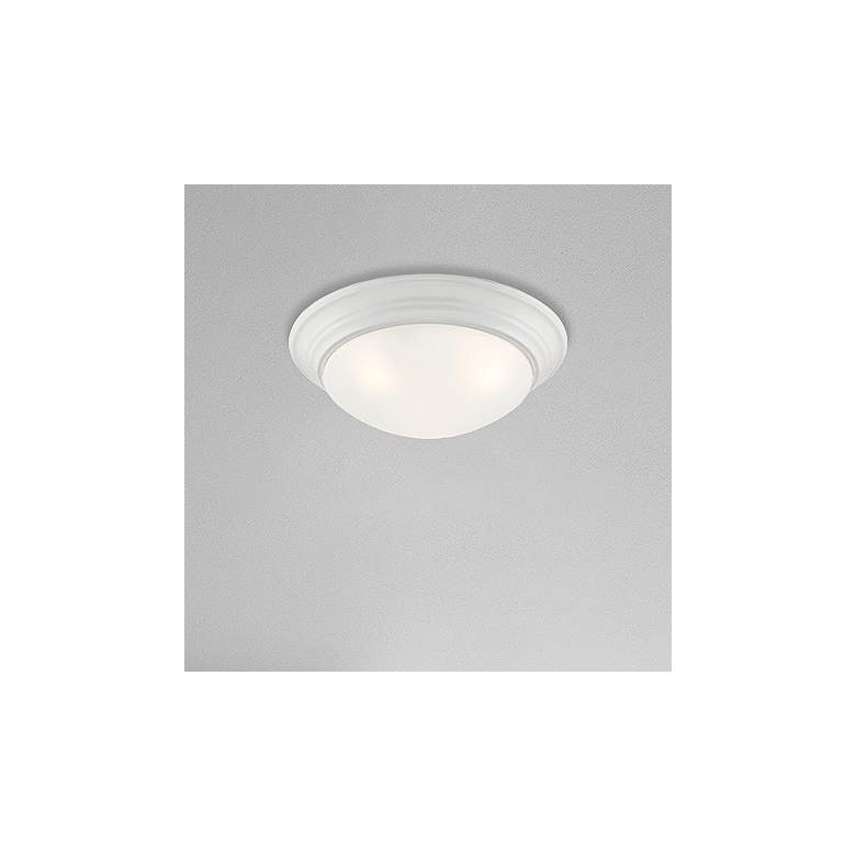 Image 2 Tap 16.75" Wide 3-Light Matte White Flush Mount Ceiling Light
