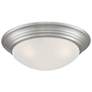 2_Tap 16 3/4" Wide Brushed Nickel Ceiling Light