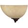 Tapas 7" High Old Bronze Wall Sconce with Tuscan Suede Glass