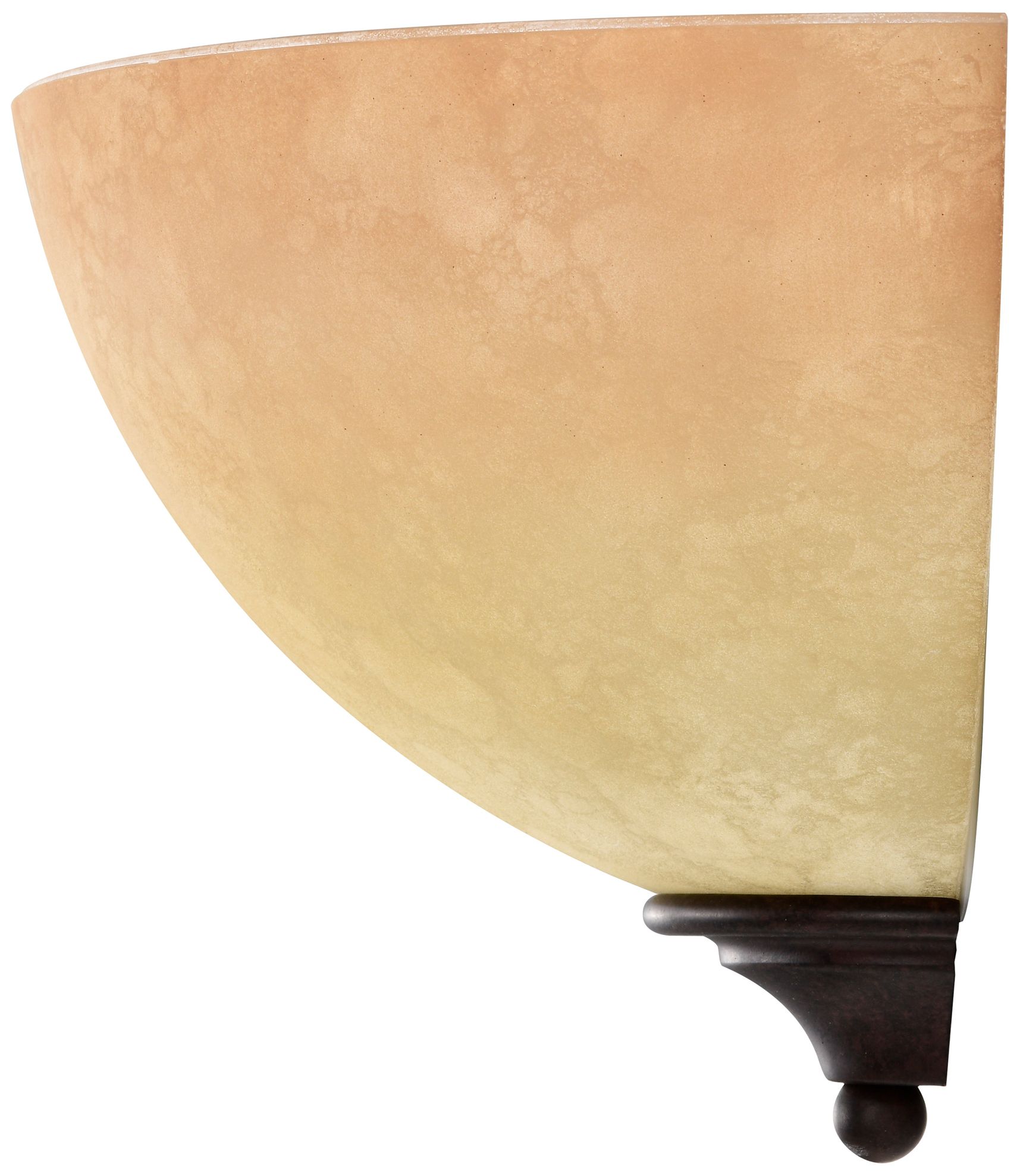 Image 5 Tapas 7" High Old Bronze Wall Sconce with Tuscan Suede Glass more views