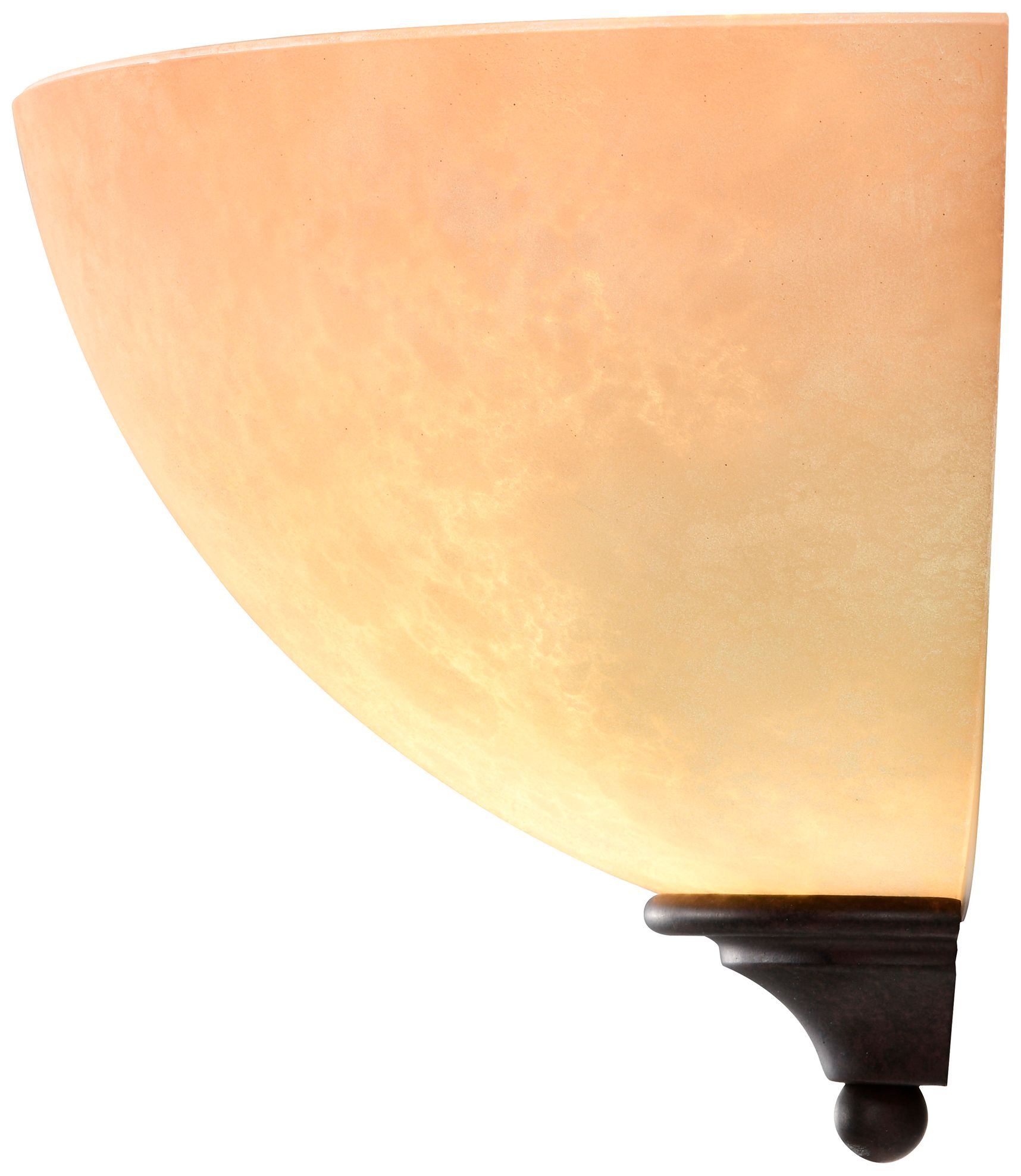 Image 6 Tapas 7" High Old Bronze Wall Sconce with Tuscan Suede Glass more views