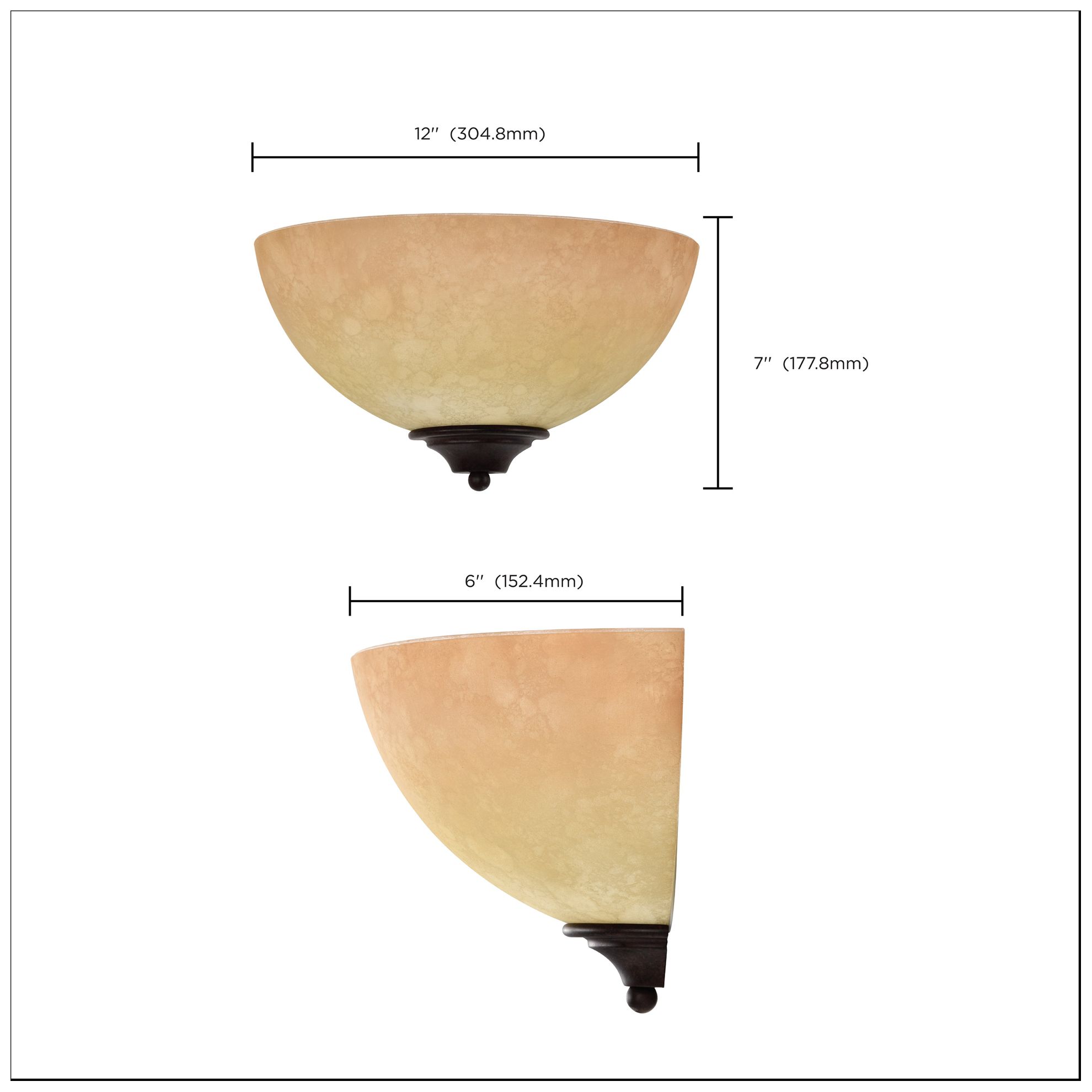 Tapas 7" High Old Bronze Wall Sconce with Tuscan Suede Glass