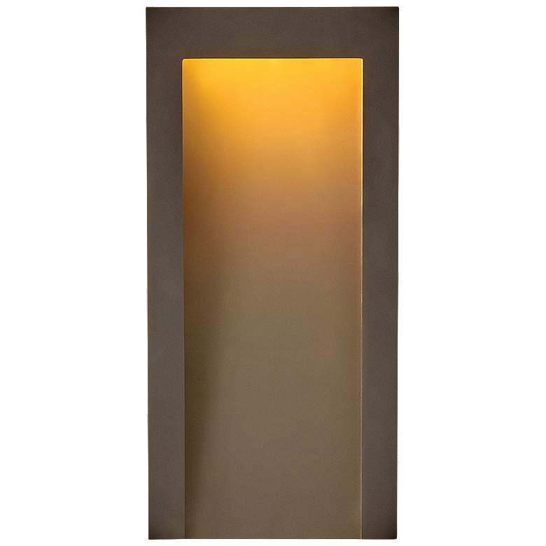 Image 1 Taper 15 inchH Textured Oil-Rubbed Bronze LED Outdoor Wall Light