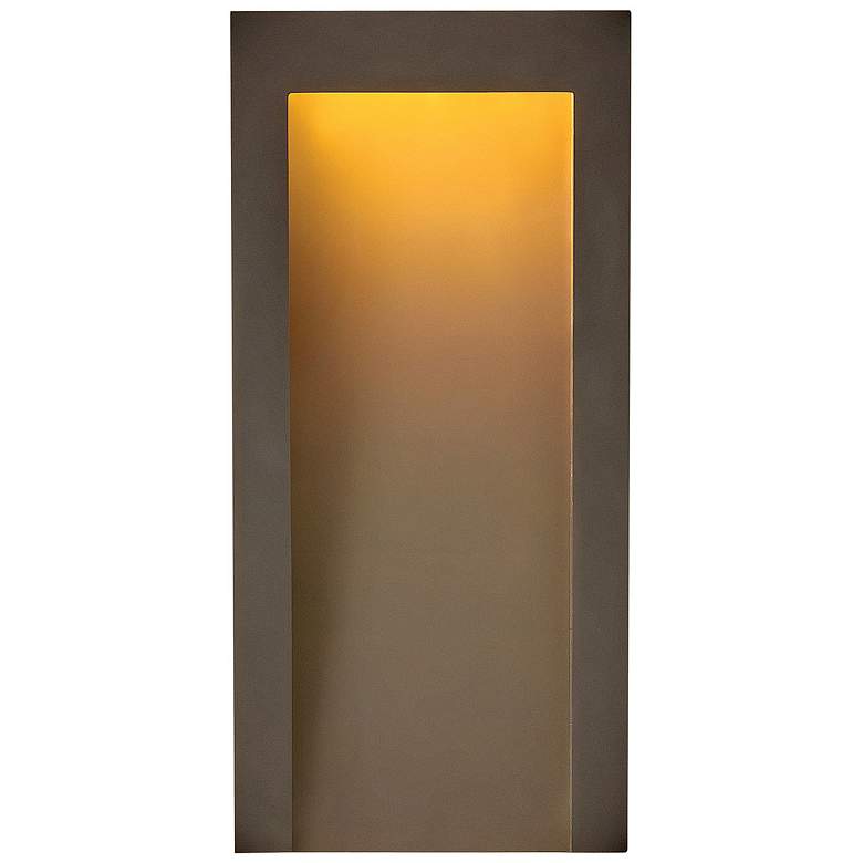 Image 1 Taper 15"H Textured Oil-Rubbed Bronze LED Outdoor Wall Light