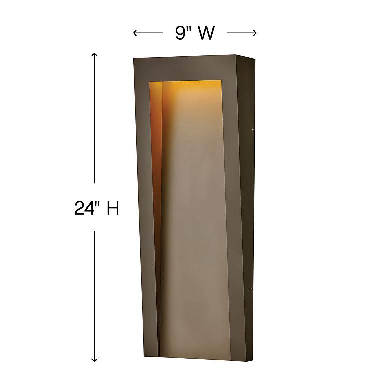 Image 4 Taper 24 inchH Textured Oil-Rubbed Bronze LED Outdoor Wall Light more views