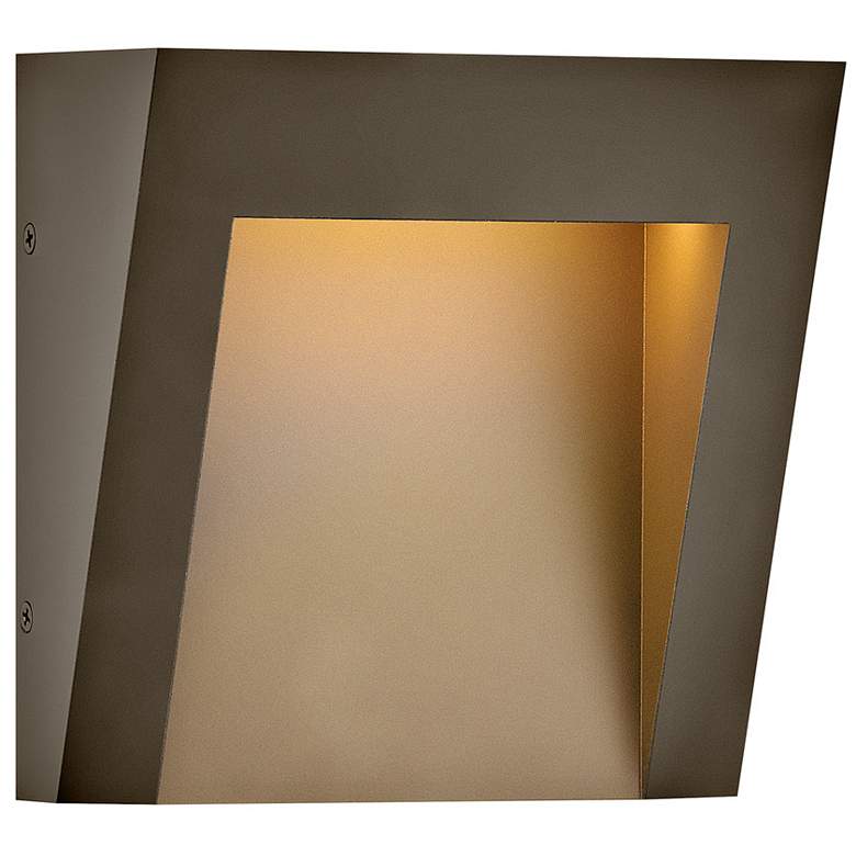 Image 1 Taper 7 inchH Textured Oil-Rubbed Bronze LED Outdoor Wall Light