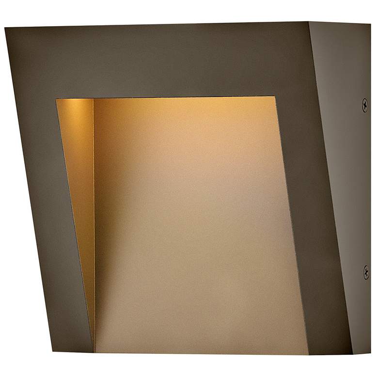 Image 1 Taper 7 inchH Textured Oil-Rubbed Bronze LED Outdoor Wall Light