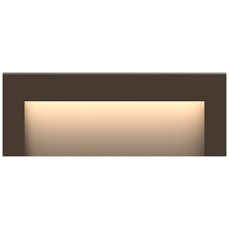 Image 1 Taper 8" Wide Bronze LED Horizontal Outdoor Deck Step Light