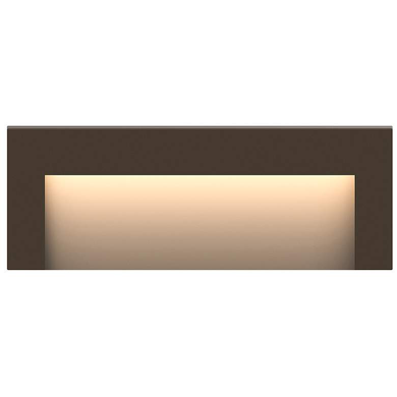 Image 1 Taper 8" Wide Bronze LED Horizontal Outdoor Deck Step Light