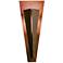 Tapered Angle Sconce - Bronze Finish - Copper Accents