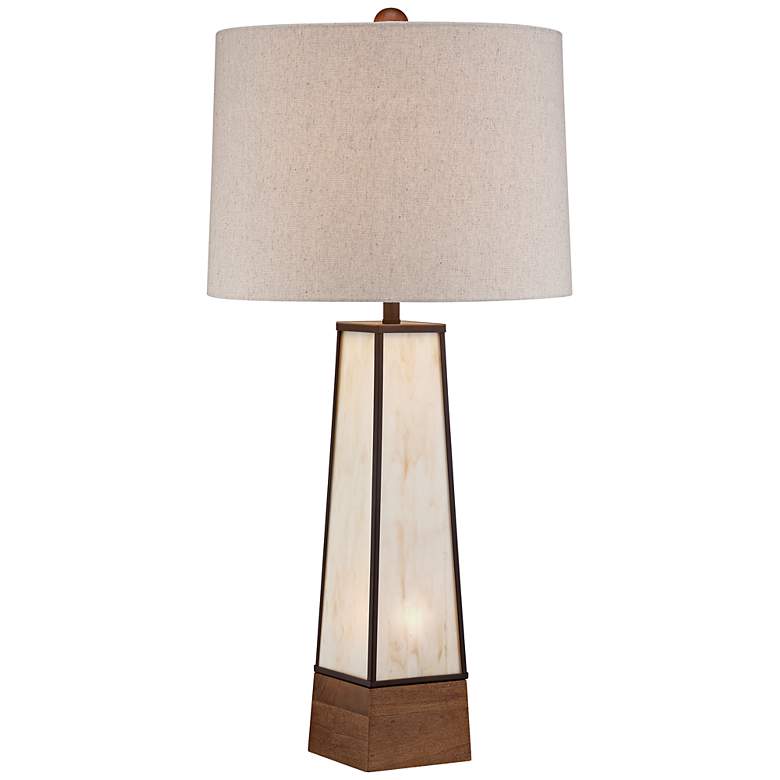 Image 1 Tapered Column Mission Style Nightlight Table Lamp