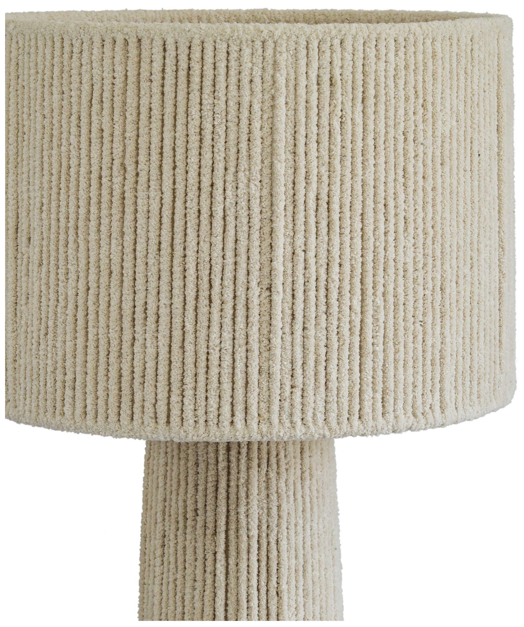 Image 4 Tapered Natural Chenille Fiber Floor Lamp more views