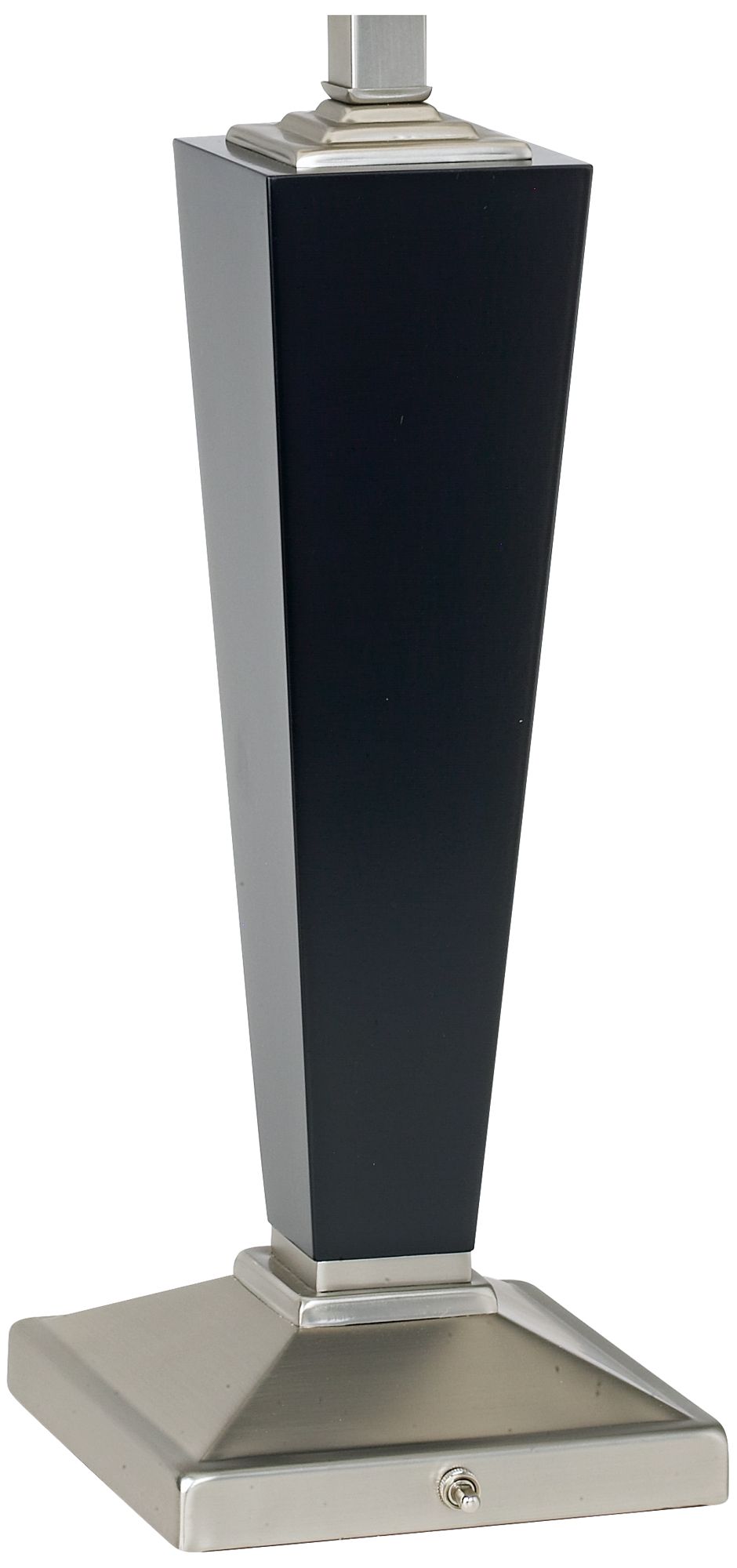 Image Tapered Silver and Wood Column 29 1/2" High Table Lamp Base
