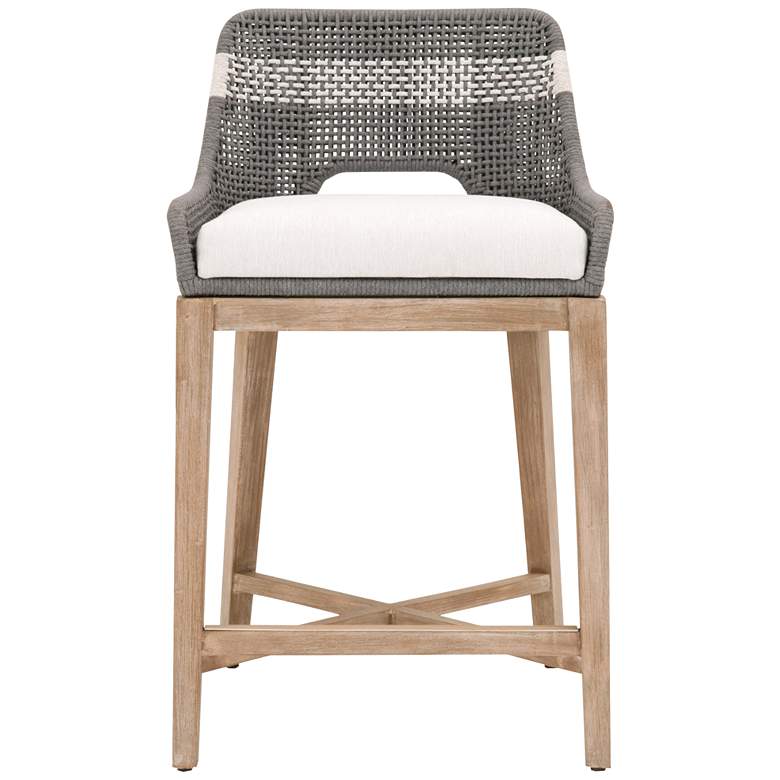Image 2 Tapestry 27 inch Dove Flat and White Rope Wood Counter Stool more views