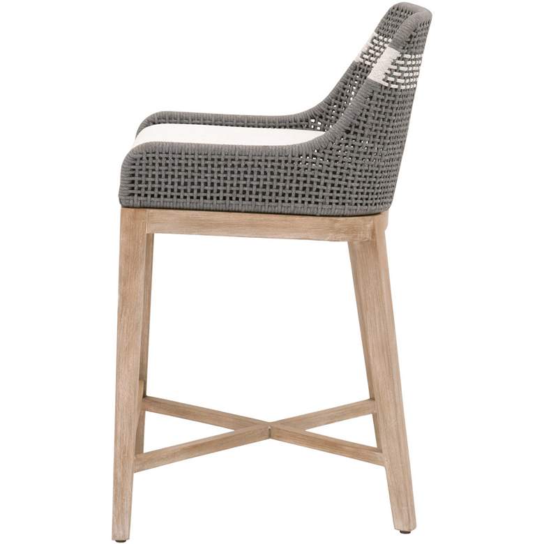 Image 3 Tapestry 27" Dove Flat and White Rope Wood Counter Stool more views