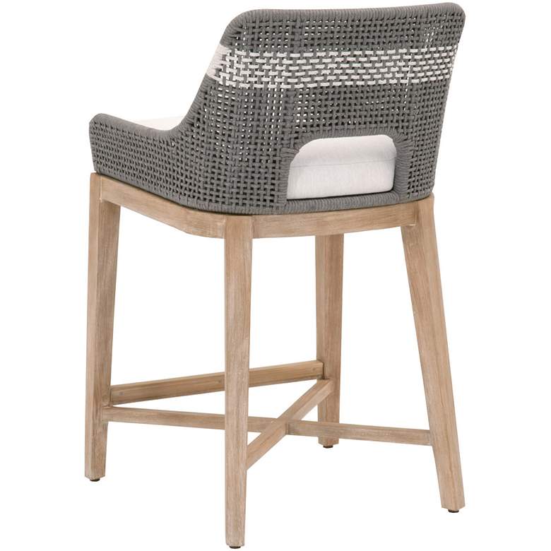 Image 4 Tapestry 27" Dove Flat and White Rope Wood Counter Stool more views