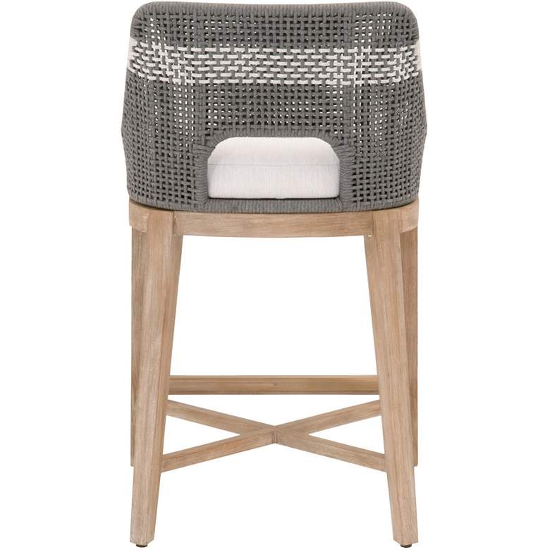 Image 5 Tapestry 27" Dove Flat and White Rope Wood Counter Stool more views