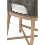 Tapestry 27" Dove Flat and White Rope Wood Counter Stool