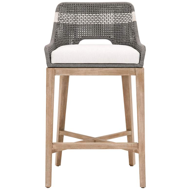 Tapestry 31&quot; Dove Flat and White Rope Wood Bar Stool more views