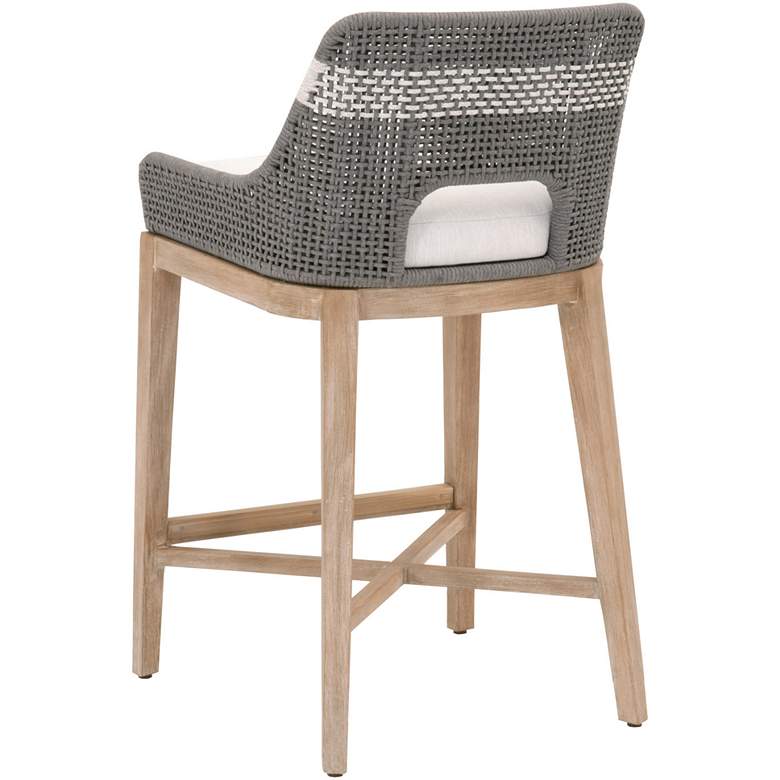 Image 5 Tapestry 31" Dove Flat and White Rope Wood Bar Stool more views